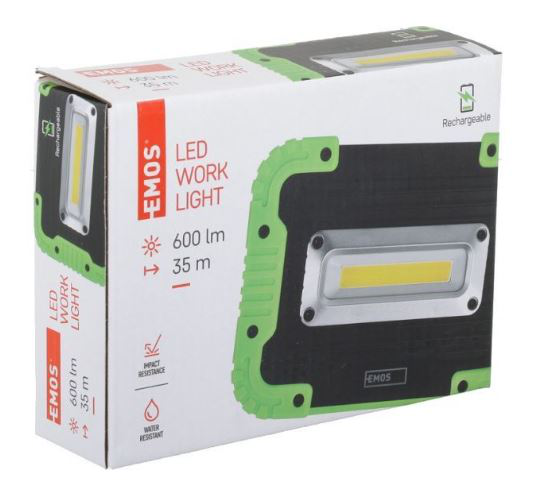 Лiхтар LED EMOS P4534 5W 600Lm Li-Ion, прожектор.пласт.